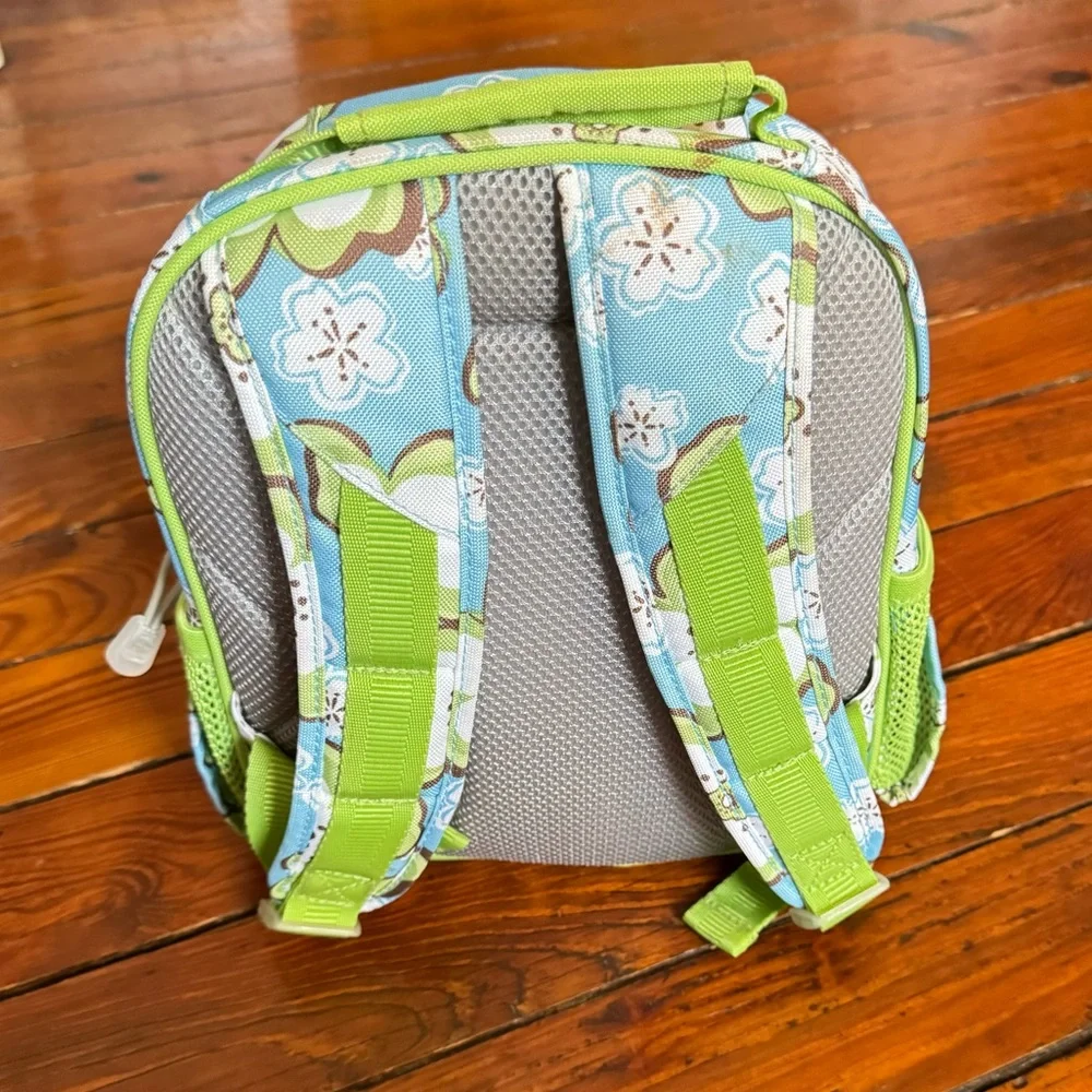 Pottery Barn Mini Backpack Floral Green & Blue Caraline